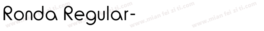 Ronda Regular字体转换